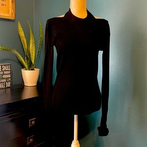 helmut lang Black sweater with cutouts